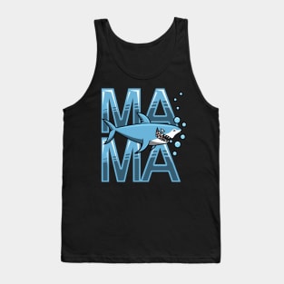 'Mama Shark' Awesome Shark Matching Family Gift Tank Top